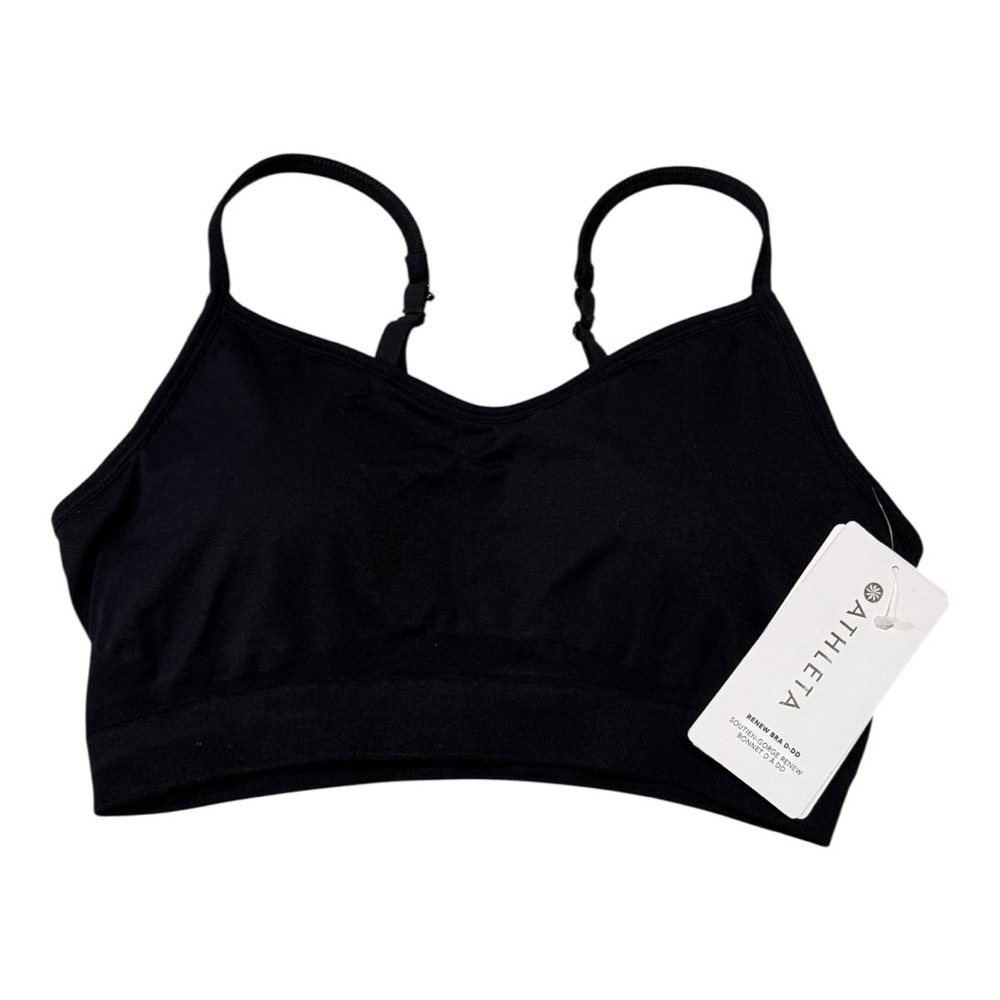 ATHLETA RENEW Seamless Bra Black size Medium D/DD NEW Lounge Yoga Active - Picture 3 of 5